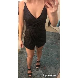 Black NYE glitter romper